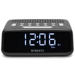 Roberts Radio Ltd ORTUSFMBK FM Clock Radio With Dual Alaram Radio Or Buzzer In Black