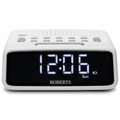 Roberts Radio Ltd ORTUSFMW FM Clock Radio With Dual Alaram Radio Or Buzzer In White