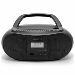 Roberts Radio Ltd ZOOMBOX4BK Dab/Fm Portable Boombox With 60 Presets, CD And USB, Bluetooth And 5 Eq