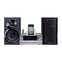 Sharp XL-HF401PH Hi Fi Component System 2 X 50W RMS Play And Charge Ipod, Iphone And Ipad