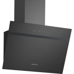 Siemens LC65KDK60B Wall-Mounted Cooker Hood, 60 Cm, Clear Glass Black Printed, Black