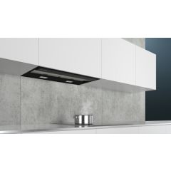 Siemens LJ67BAM60B Integrated Design Hood, 60 Cm, Clear Glass Black Printed, Black