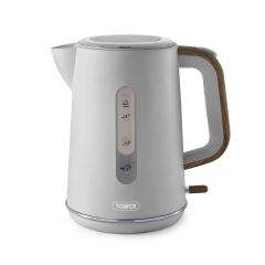 Tower T10037GRY Scandi 3Kw 1.7L Kettle Dove Grey With Wooden Accents