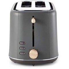 Tower T20027G Scandi 2 Slice Toaster Grey With Wooden Accents