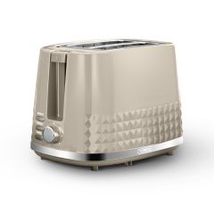 Tower T20082MSH Solitaire 2 Slice Toaster Latte Chrome Accents