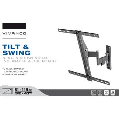Vivanco 34890 Tilt + Swing TV Wall Bracket 32'- 47'
