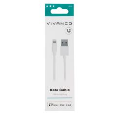 Vivanco 36299 Lightning USB Data Cable For Apple Devices With Lightning Socket 1.2M