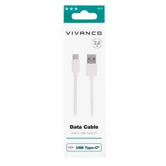 Vivanco 38757 USB 2.0 CABLE A-PLUG TO C-PLUG PVC WHITE 2m 480MBPS