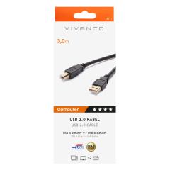 Vivanco 45211 High Grade USB 2.0 Certified Connection Cable, 3M