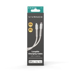 Vivanco 63643 Longlife Lightning USB-Type-C™ Connection, 2.5M