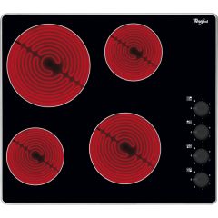 Whirlpool AKM609IX Ceramic Hob 4 Zones 60Cm - Black