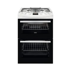 Zanussi ZCG63260WE 60Cm Gas Cooker With Full Width Electric Grill - White - A/A Rated