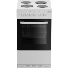 Zenith ZE503W 50Cm Single Oven Electric Cooker With Solid Plate - Hob White- A Energy Rated