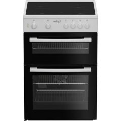 Zenith ZE605W 60cm Twin Cavity Electric Cooker with Glass Hob - White